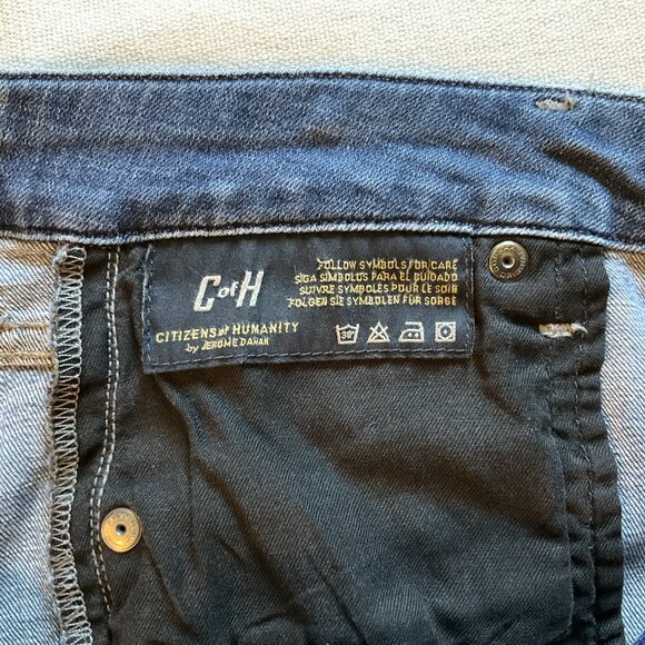 Citizens of Humanity Arielle Mid Rise Slim Jeans, Dark Wash, Sz 28 - Picture 7 of 14